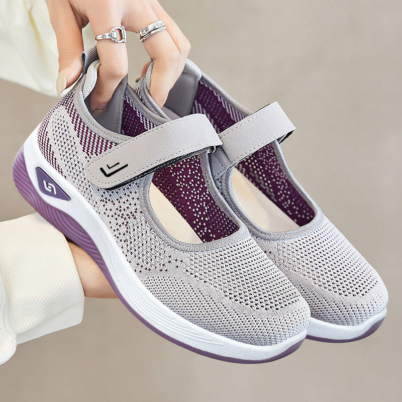 Women's Orthopedic Walking Velcro Knit Shoes