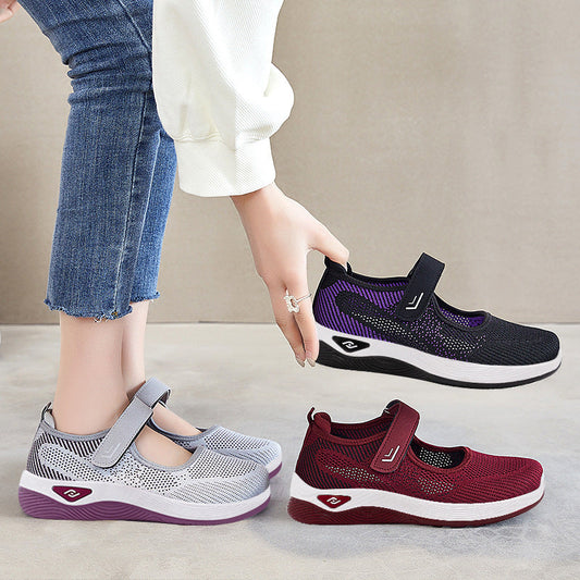 Women's Orthopedic Walking Velcro Knit Shoes